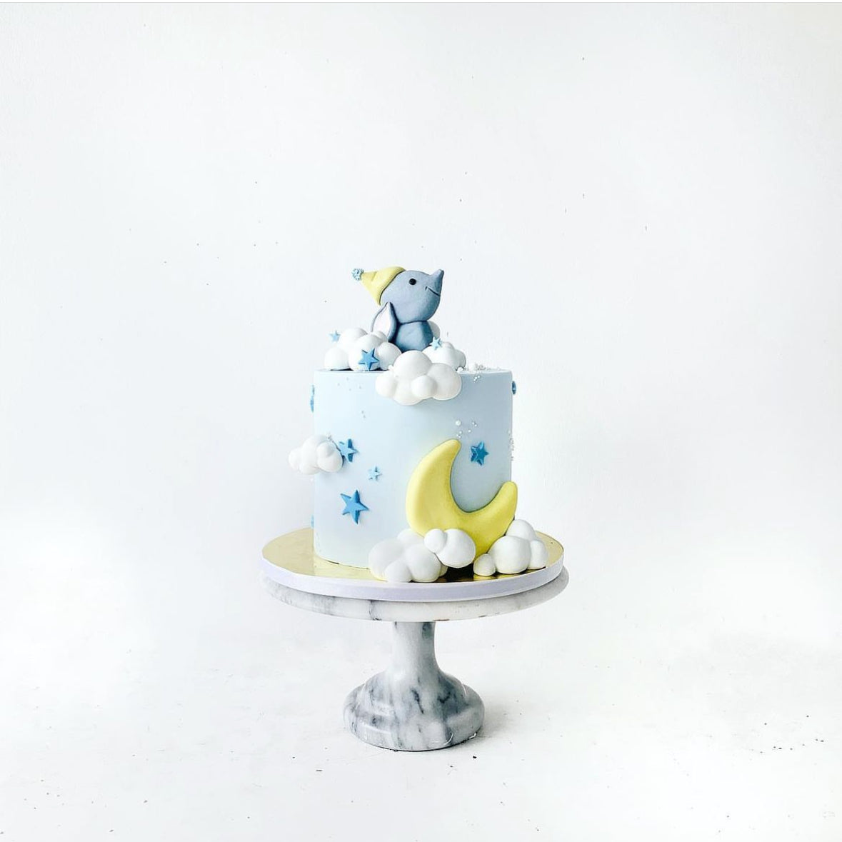 Dreamy Baby Elephant Cake – Audrey's Weddings and Events