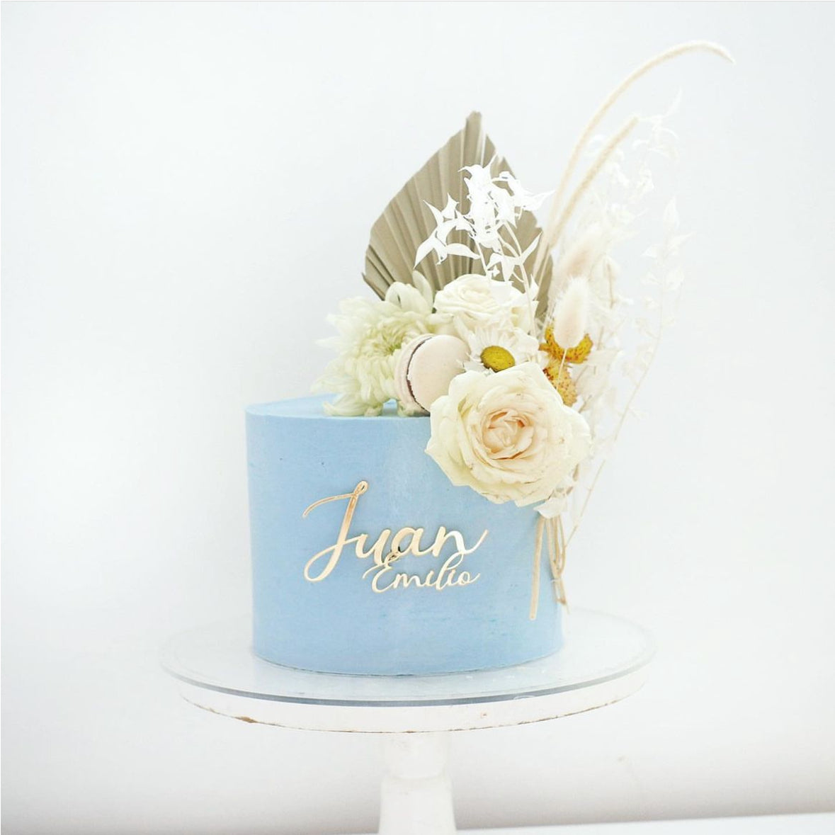 Elegant Minimal Baby Shower / Christening Cake