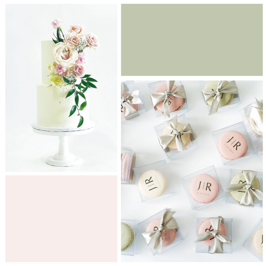 Wedding Bundle Sage and Blush - Cake and Guest Favors