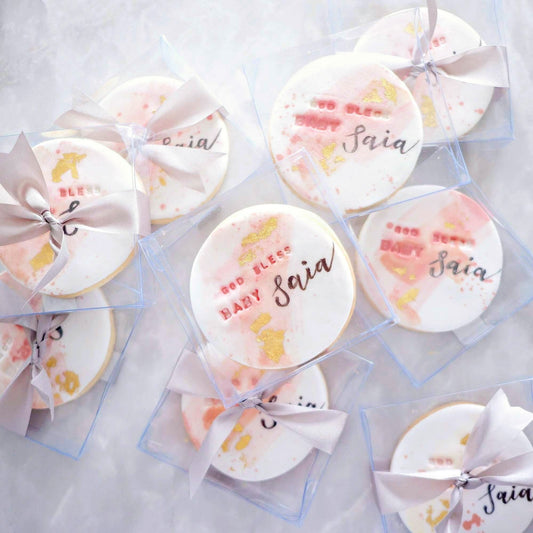 Custom Sugar Cookies (with Monogram or Text) 24pcs