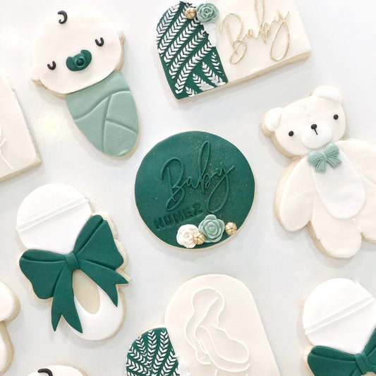 Custom Baby Shower / Gender Reveal Sugar Cookie Set (24pcs)