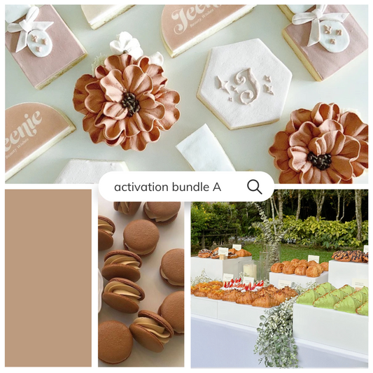 Brand Activation Bundle A - Branded Sugar Cookies, Macarons and Pastry Spread
